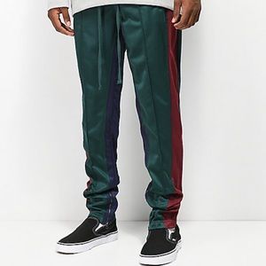 NWOT Green, Blue and Burgundy Track Pants